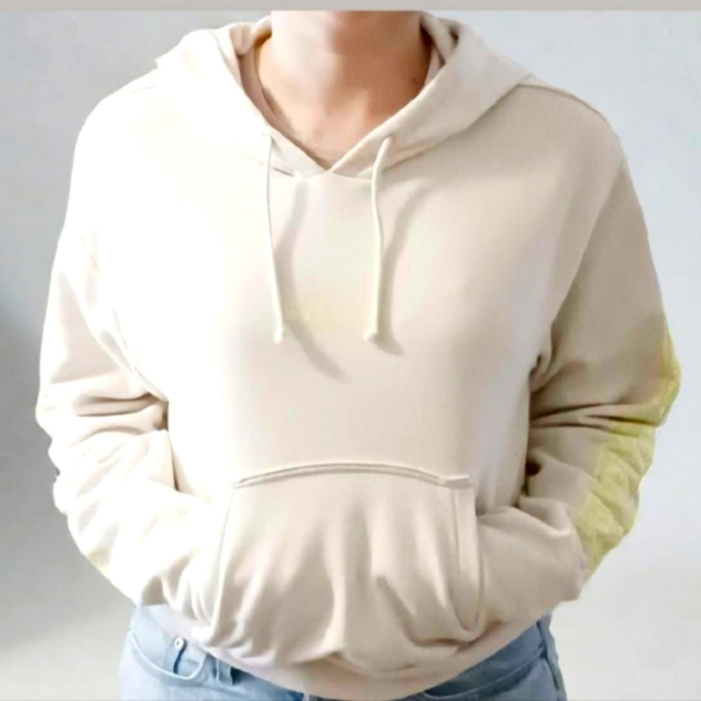 Vans off the wall cropped cream hoodie